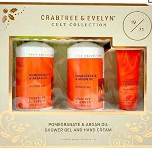 Crabtree and Evelyn Pomegranate and Argan Oil Shower Gel Hand Cream Gift Set